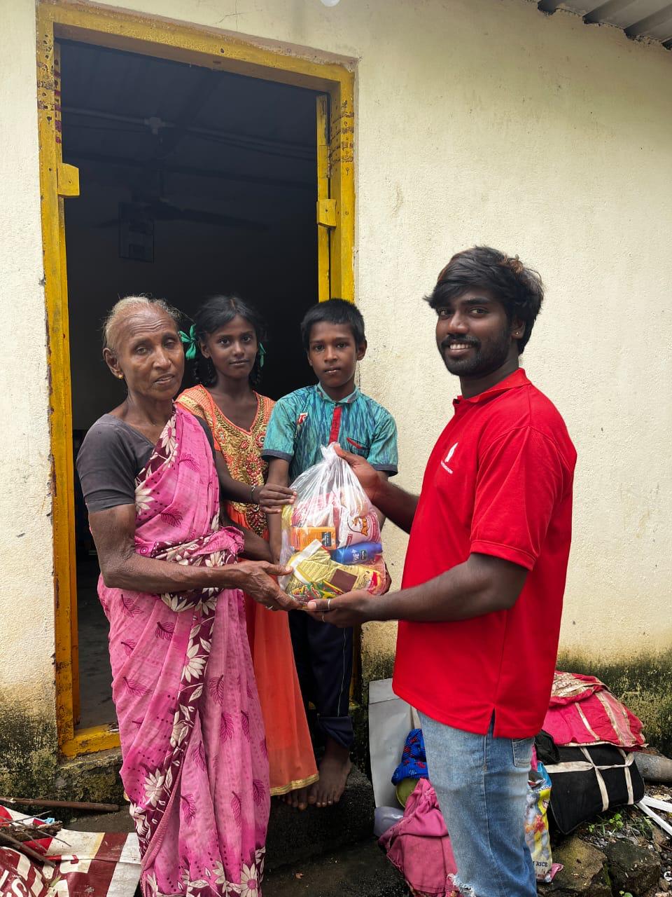 Family with nutrition kit