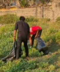 No to plastics drive with cloth bag distribution